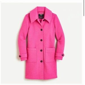 J. Crew Italian Boiled Wool light Pink Wool Coat Size 0